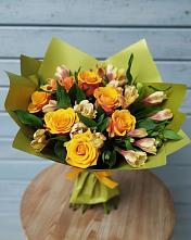 Букет цветов из:  Альстромерии и Розы в Красновидово