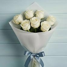 Букет 7 Белых роз Эдлесс Лав в Красновидово