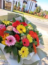 Букет цветов из:  Герберы #REPLACE_PRED# Красновидово