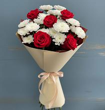 Букет цветов из:  Розы и Хризантемы в Красновидово