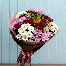 Букет цветов из:  Розы, Хризантемы и Альстромерии в Красновидово