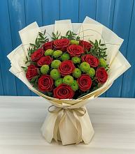 Букет цветов из:  Розы и Хризантемы в Красновидово