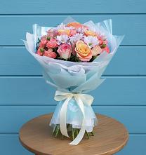 Букет цветов из:  Хризантемы и Розы в Красновидово