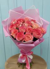 Букет 15 Розовых роз Равель в Красновидово