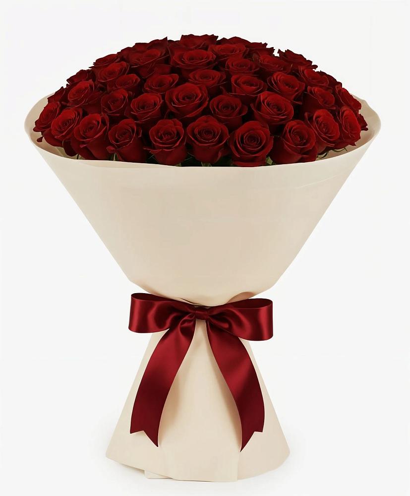 Букет 101 Бордовая роза Блэк Бакарра в Красновидово