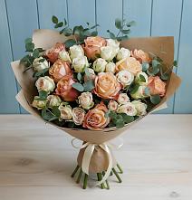 Букет цветов из:  Альстромерии и Розы #REPLACE_PRED# Красновидово