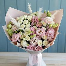 Букет цветов из:  Альстромерии и Розы #REPLACE_PRED# Красновидово